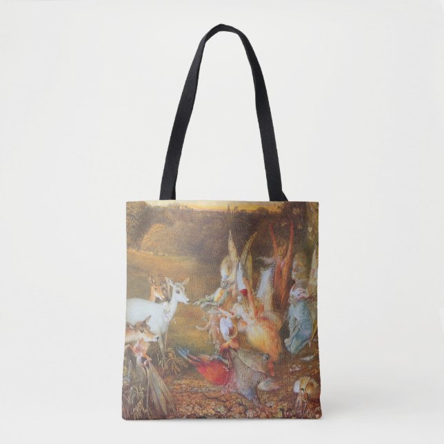 Bolsa Tote Floresta Encantada pelo artista John Anster Fitzge (Frente)