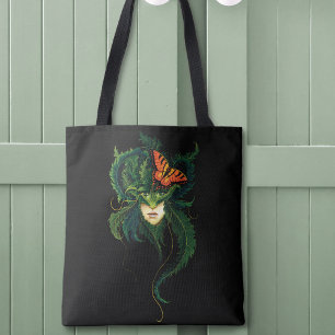 Bolsa Tote Floresta Encantadora Dríade Mulher Borboleta Fanta