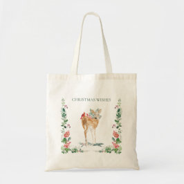 Bolsa Tote Floresta Foliar Florestal Fawn Deer Tote Bag