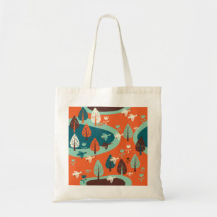 Bolsa Tote Floresta Gesa: Cena Natureza da Vintagem