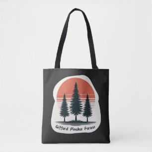 Bolsa Tote Floresta Gifford Pinchot com pôr do sol vermelho