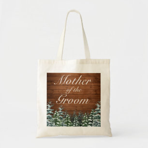 Bolsa Tote Floresta Neve Madre de Groom ou Casamento Noivo