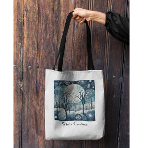 Bolsa Tote Floresta Nórdica Moonliada, personalizável