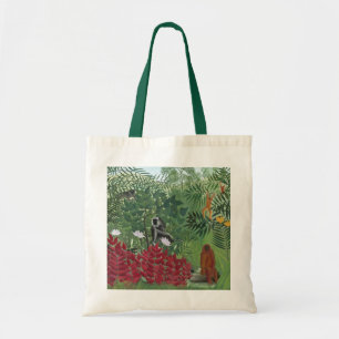 Bolsa Tote Floresta tropical com Macaco, 1910 (óleo em
