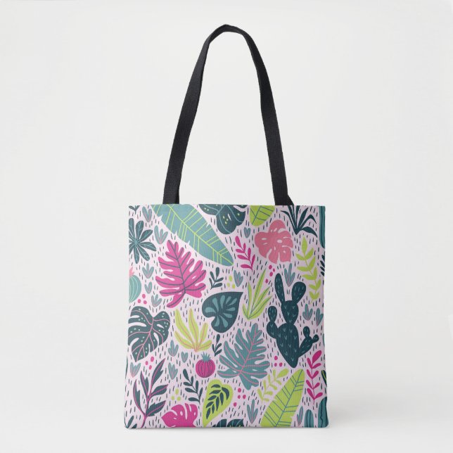Bolsa Tote Floresta tropical selvagem, colheita repetida (Frente)