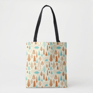 Bolsa Tote Floresta Vintage: Padrão Natural do Eterno.