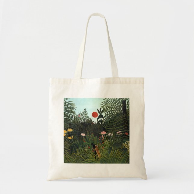 Bolsa Tote Floresta Virgem Bela de Henri Rousseau (Frente)