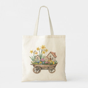 Bolsa Tote Floresta Whimsical - Porte Floral Hedgehog & Rusti