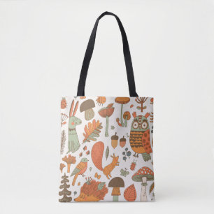 Bolsa Tote Florestas: Fundo Colorido de outono.