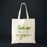 Bolsa Tote Florestas Selvagens e Botânica Mãe de Noiva Tote B<br><div class="desc">Moldura botânica de bosque Mãe do Saco de Tote Bride. Um quadro superior e inferior de folhas,  samambaias e gramíneas em tons de abacate,  oliveira e primavera.</div>