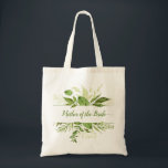 Bolsa Tote Florestas Selvagens e Botânica Mãe de Noiva Tote B<br><div class="desc">Moldura botânica de bosque Mãe do Saco de Tote Bride. Um quadro superior e inferior de folhas,  samambaias e gramíneas em tons de abacate,  oliveira e primavera.</div>