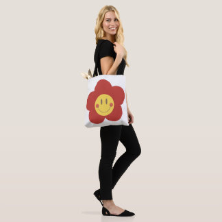 Bolsa Tote Floricultura Sorridente Fofa Estética Retrô Face F