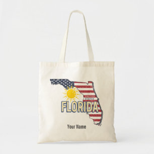 Bolsa Tote Florida EUA Retro Map Vintage EUA