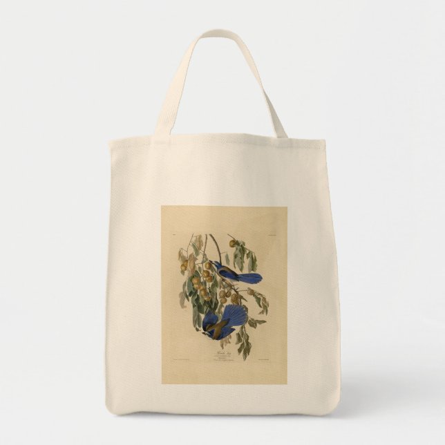 Bolsa Tote Florida Jay (Scrub-Jay) Audubon's Birds of America (Frente)