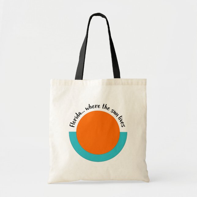 Bolsa Tote Flórida... Onde o Sol Vive Férias (Frente)