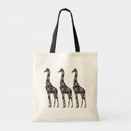 Bolsa Tote Florillas Black Giraffe Bag