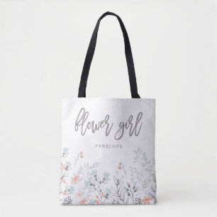 Bolsa Tote Florista botânico azul do casamento   de Boho