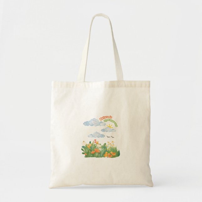 Bolsa Tote Florzinha Selvagem Fofa (Frente)