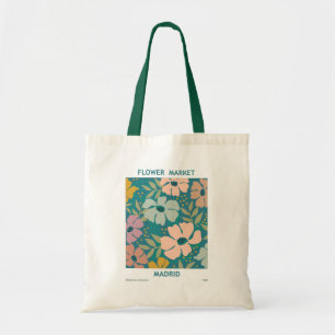 Bolsa Tote Flower Market Madrid Impressão