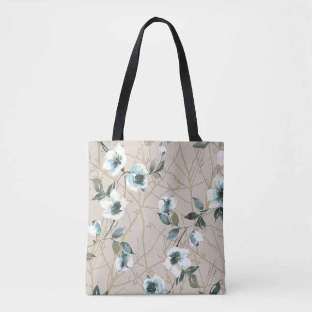 Bolsa Tote flower pattern design textile illustrationart,patt (Frente)