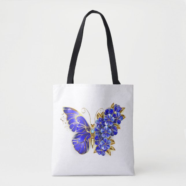 Bolsa Tote Flower Sapphire Butterfly (Frente)