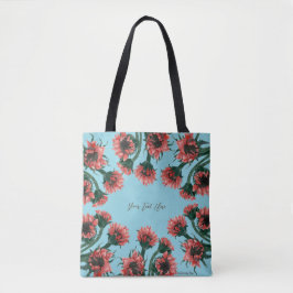 Bolsa Tote Flowers in Vase Watercolor