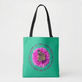 Bolsa Tote Flowers of Your Faithfulness Psalms Butterfly