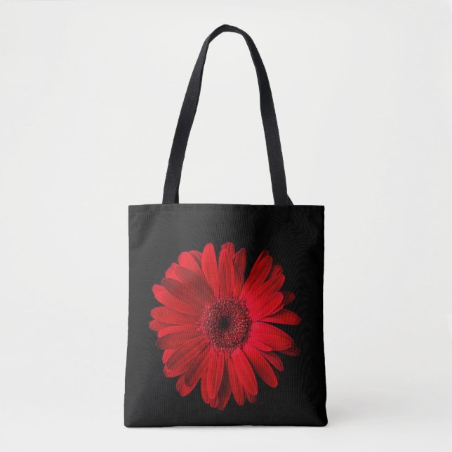 Bolsa Tote Flowers | Red Gerbera Daisy (Frente)