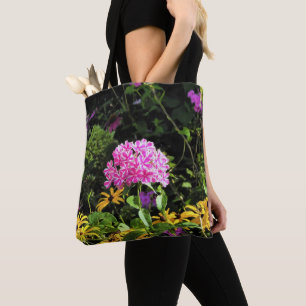 Bolsa Tote Flox de Torção de Hortelã-Pimenta no Jardim de Flo