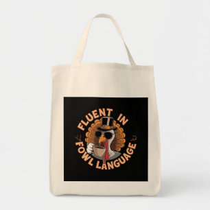 Bolsa Tote Fluente na língua de Fowl Design engraçado para fr