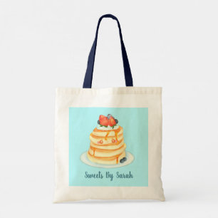 Bolsa Tote Fluffy Pancakes Com Xarope, Fruta E Creme De Mapea