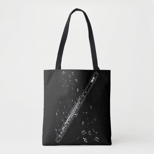Bolsa Tote Flutist Musical Notes por Instrumentos (Frente)