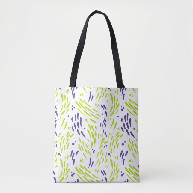 Bolsa Tote Fluxo em Verde limão e roxo (Frente)
