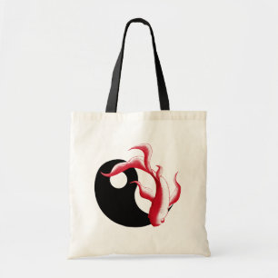Bolsa Tote Fluxo Marcial Sticker Abstrato YinYang de Arte Mar