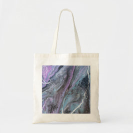 Bolsa Tote Fluxo Roxo & Turquesa Abstrato