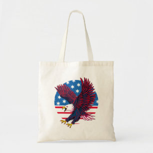 Bolsa Tote Flying Eagle e American Flag