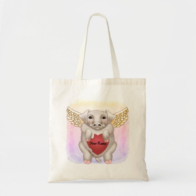 Bolsa Tote Flying Pig Love (Frente)