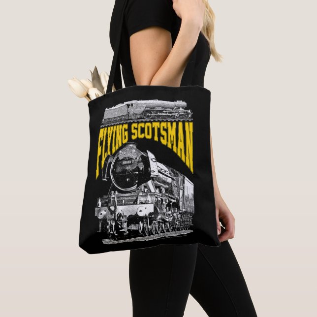 Bolsa Tote Flying Scotsman 1923 LNER Train. Steam Locomotive. (Close Up)