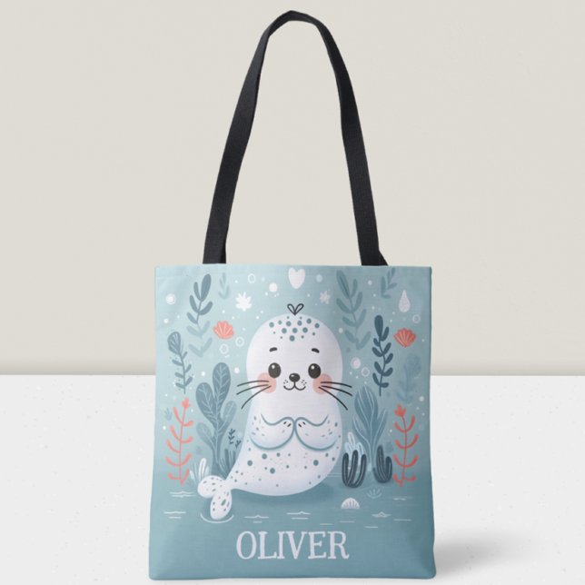 Bolsa Tote Foca Bebê Caprichosa Fofa (Criador carregado)