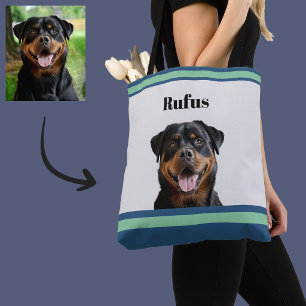 Bolsa Tote 🐾Fofa e Elegante Foto Personalizada do Cachorro P