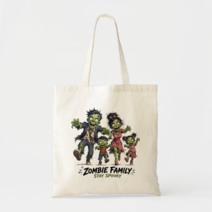 Bolsa Tote Fofa Família de Zumbis Fique Assustador