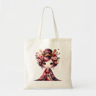 Bolsa Tote Fofa Geisha Japonesa