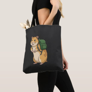 Bolsa Tote Fofa Mochileiro Hamster com Mochila
