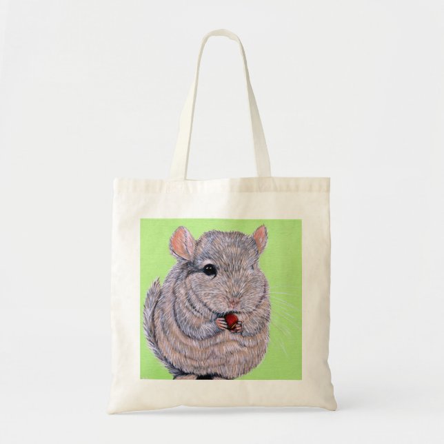 Bolsa Tote Fofinho Nibbling Chinchilla (Frente)