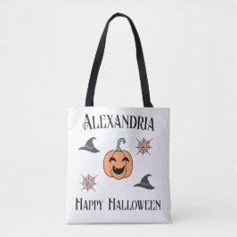 Bolsa Tote Fofo de Halloween Personalizado
