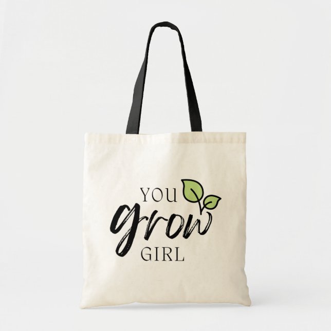 Bolsa Tote Fofo que você cultiva moça Lover (Frente)