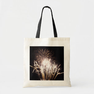 Bolsa Tote Fogos de artifício brancos e Dourados I Celebração