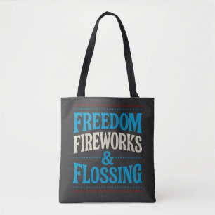 Bolsa Tote Fogos de artifício livres e dentista dentário de f