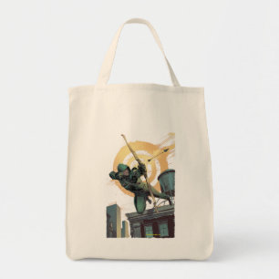 Bolsa Tote Fogos verdes da seta da seta   do telhado
