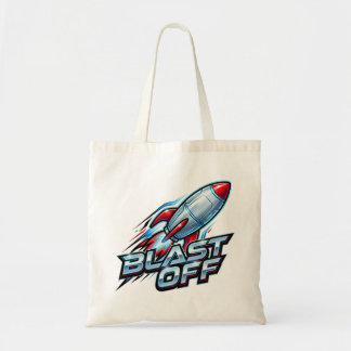 Bolsa Tote Foguete Espacial Cromo decolagem